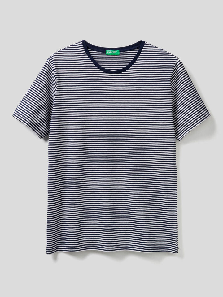 Striped t-shirt in pure cotton Men image number 4
